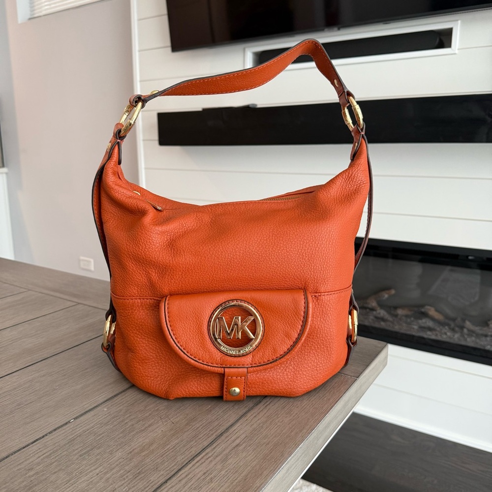 Michael Kors Burnt Orange Hobo Bag
